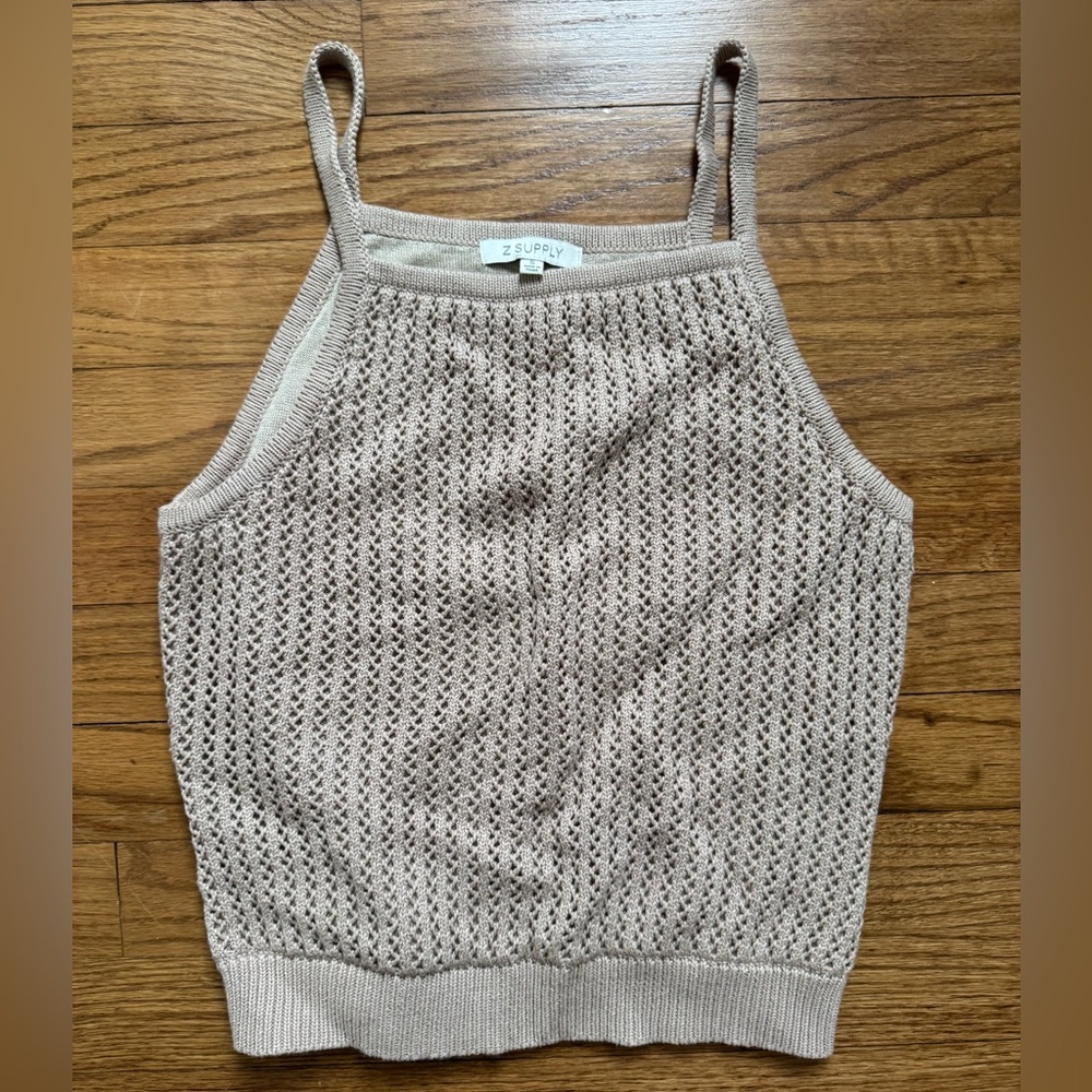 Z Supply Taupe Knit Sleeveless Top